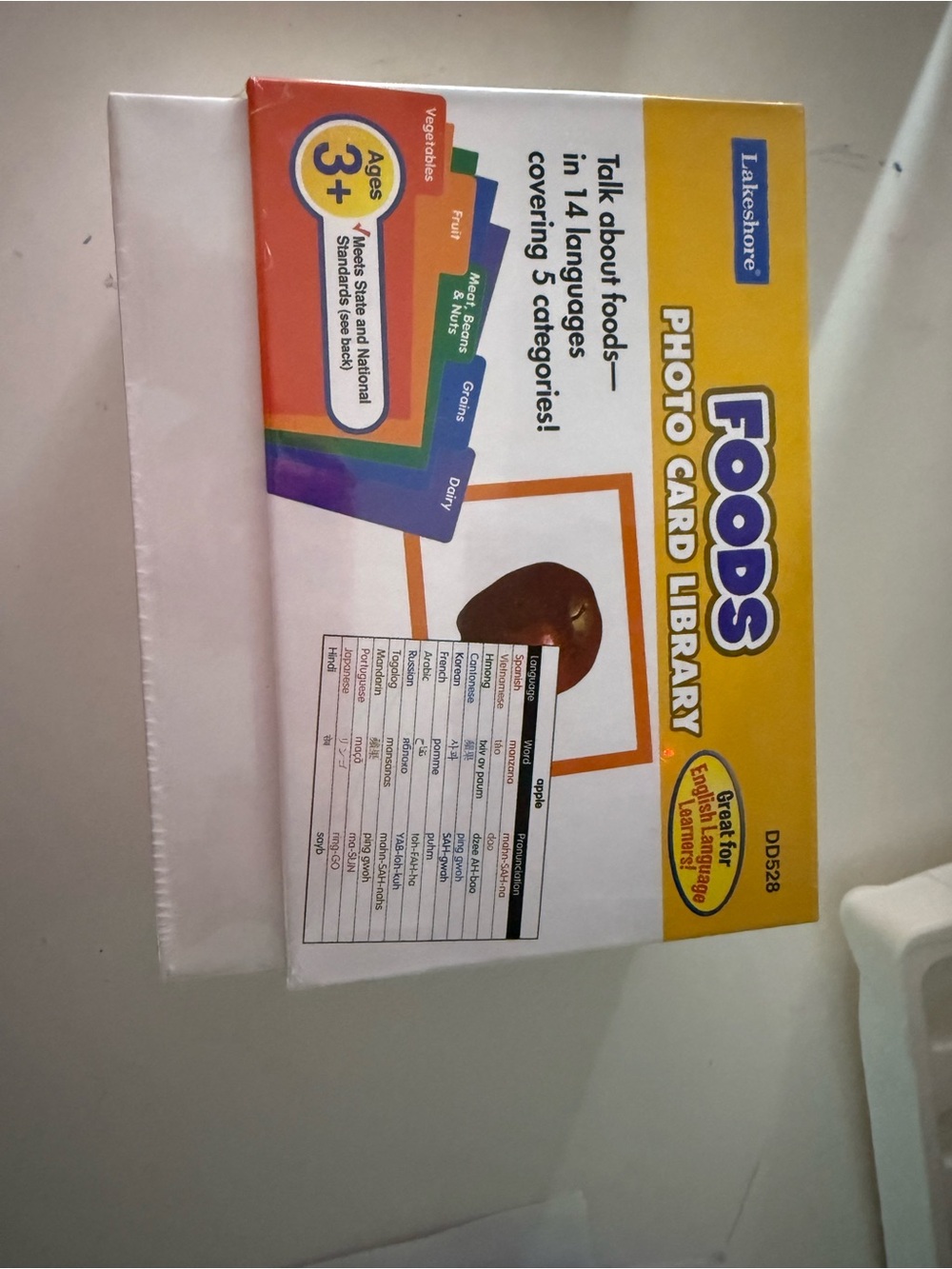 New Lakeshore Foods Photo Card Library  great for English learners